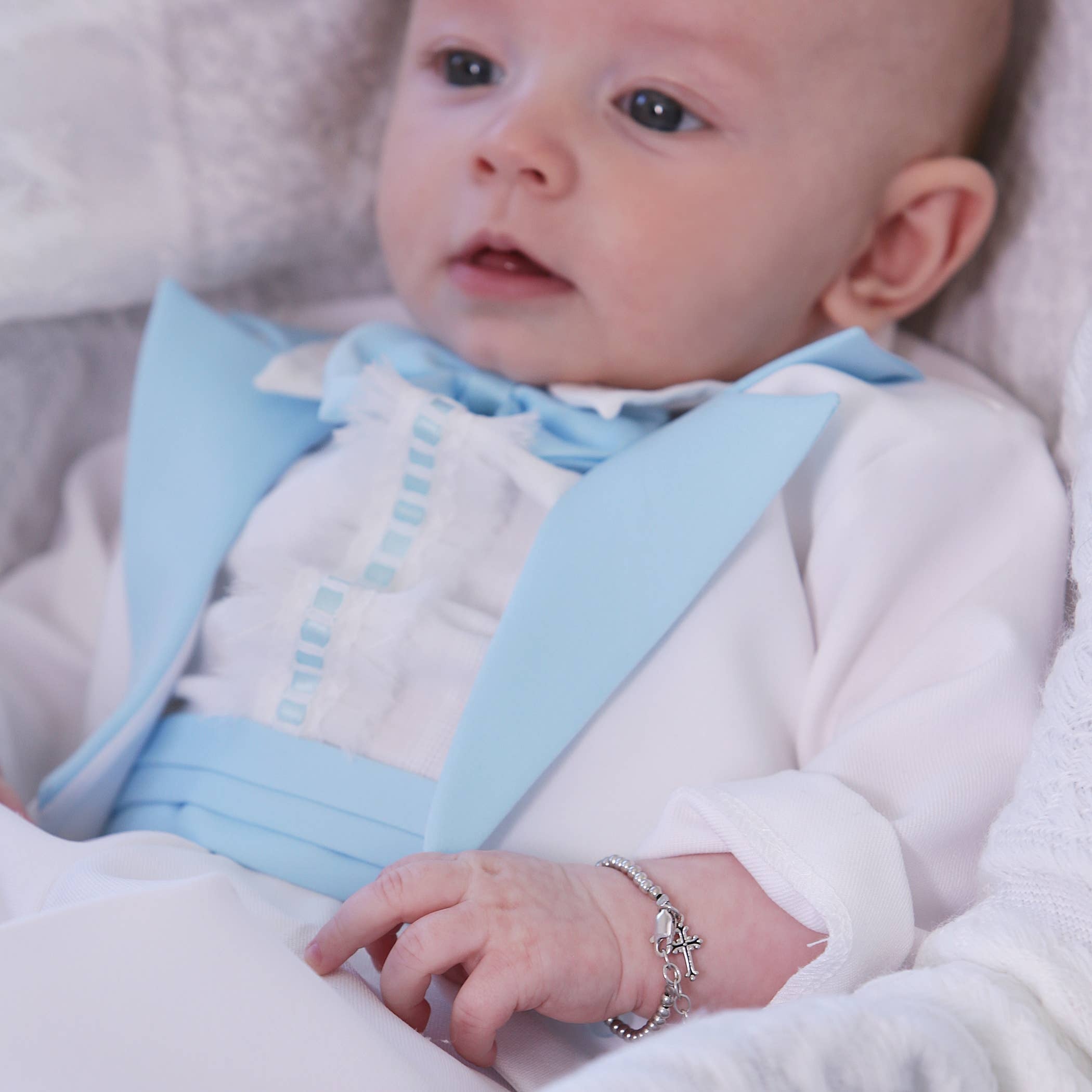 Boy s Blessing to Bride Sterling Silver Christening Bracelet Karolyne s Flowers Gifts