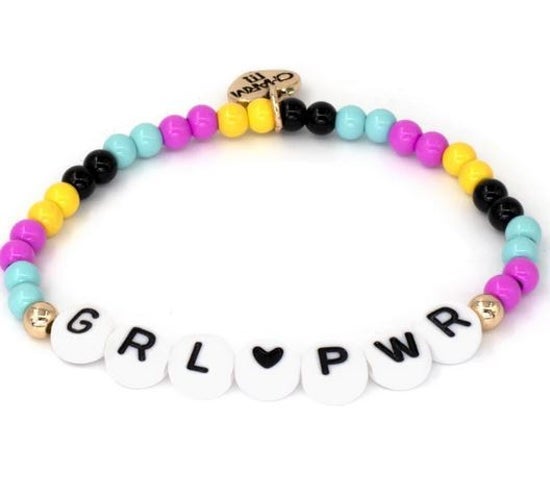 Charm It Girl Power Stretch Beaded Bracelet Karolyne s Flowers Gifts